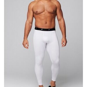 NWT Fabletics Mens The Baselayer Full-Length Compression Workout Tight White XL
